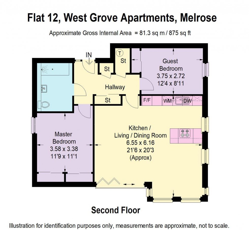 Floorplan for Westgrove Apartments, Waverley Road, Melrose