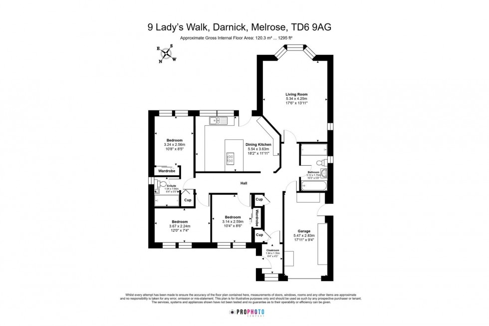 Floorplan for Lady's Walk, Darnick, Melrose