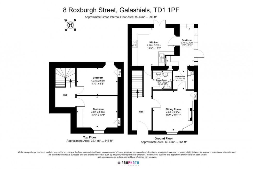 Floorplan for 8 Roxburgh Street, Galashiels