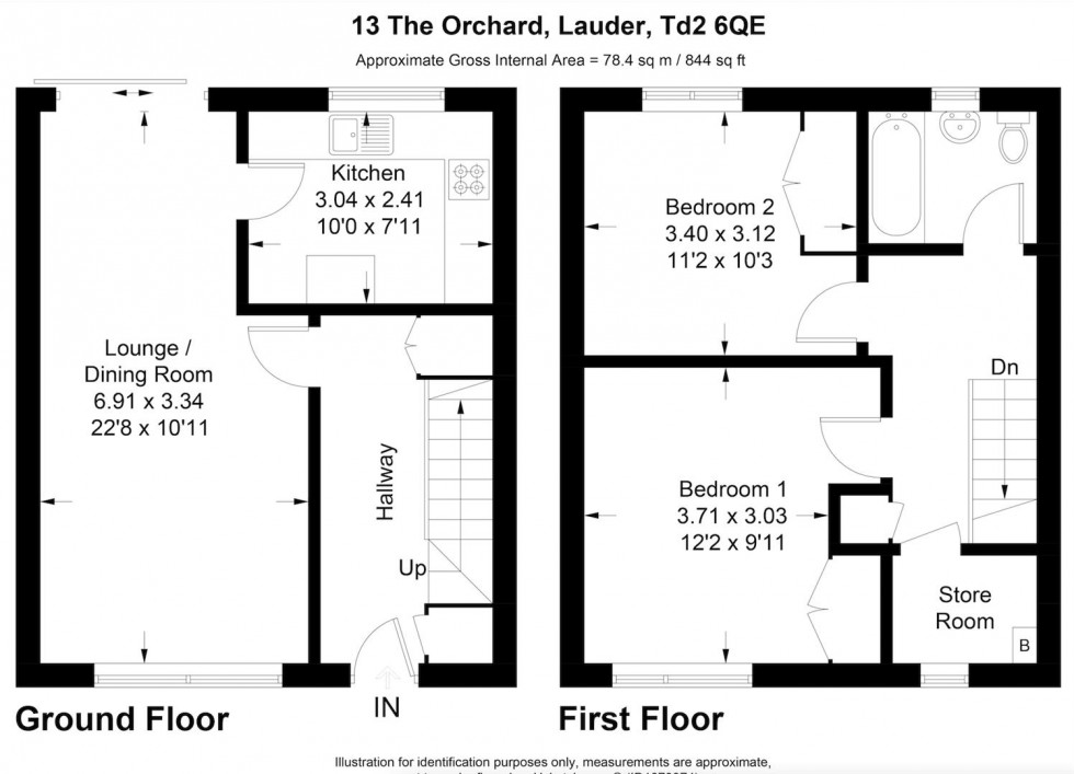 Floorplan for 13 The Orchard, Lauder
