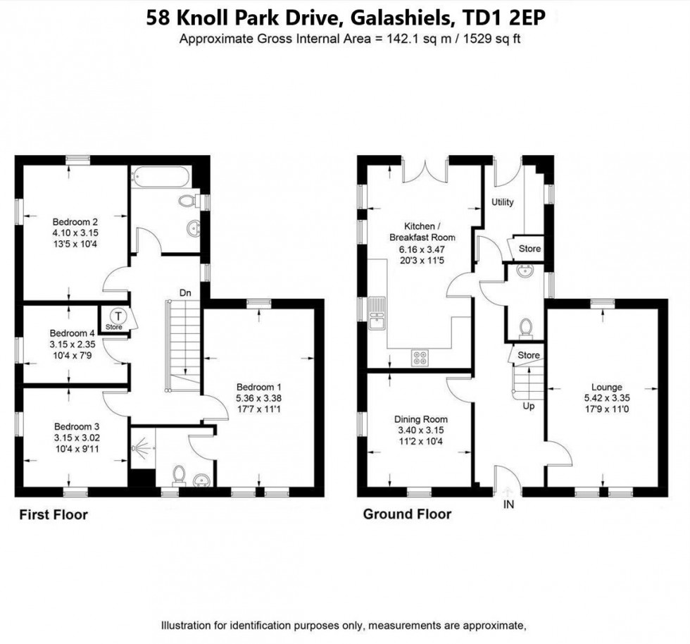 Floorplan for Knoll Park Drive, Galashiels