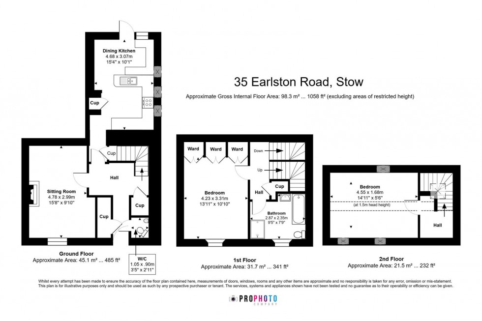 Floorplan for 35 Earlston Road, Stow