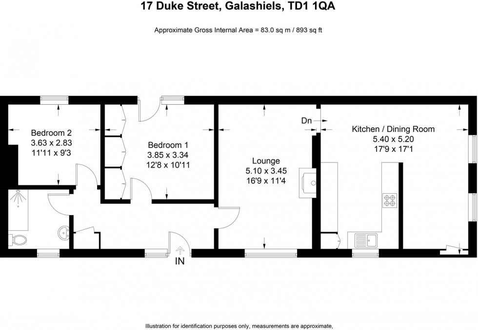 Floorplan for 17 Duke Street, Galashiels