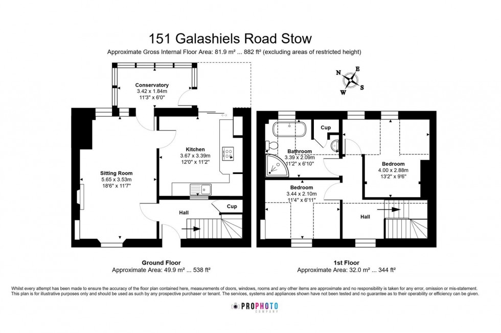 Floorplan for 151 Galashiels Road, Stow, Galashiels