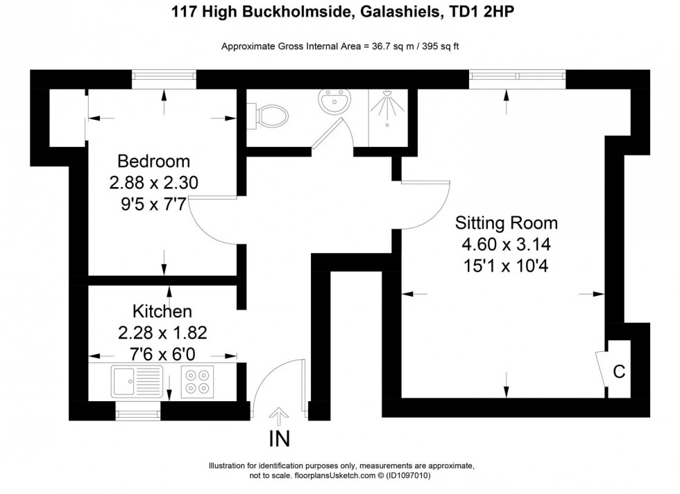 Floorplan for 117 High Buckholmside, Galashiels