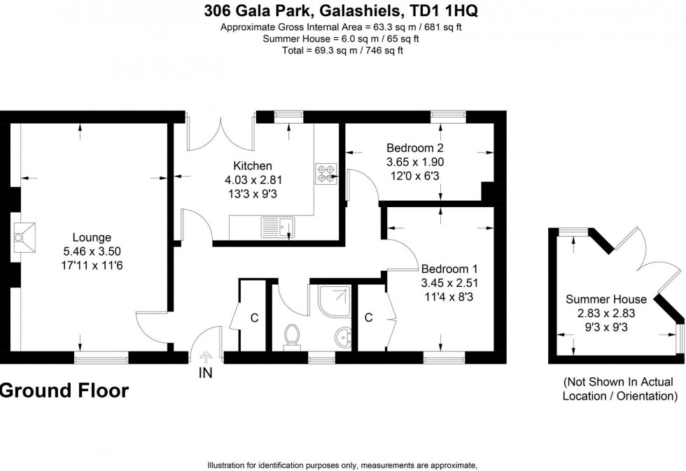 Floorplan for 306 Gala Park, Galashiels