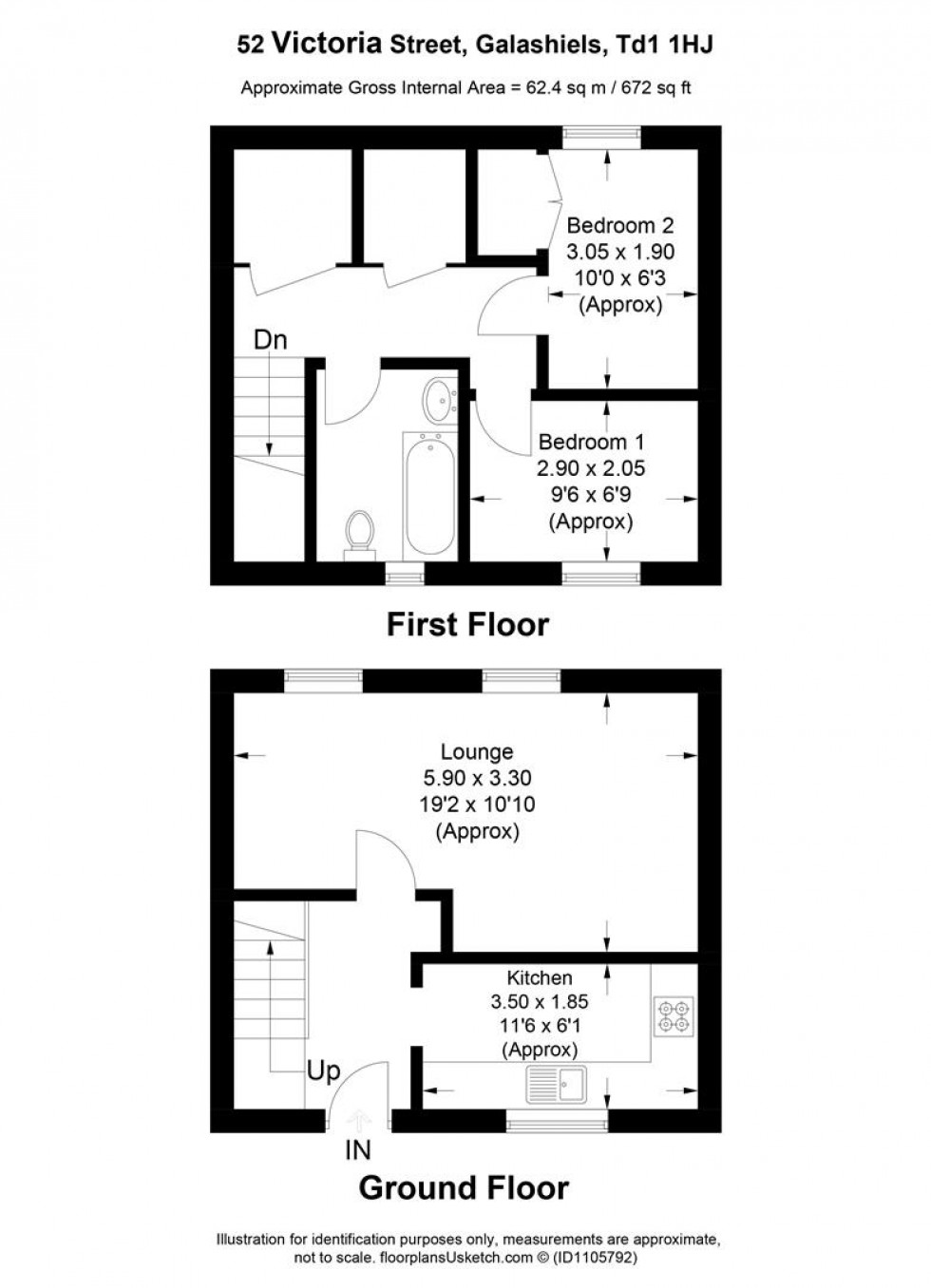 Floorplan for 52 Victoria Street, Galashiels