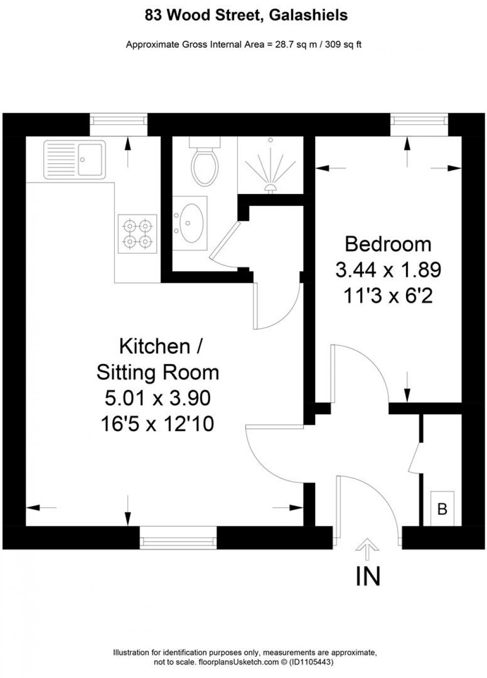 Floorplan for Wood Street, Galashiels