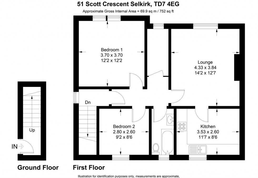 Floorplan for 51 Scott Crescent, Selkirk