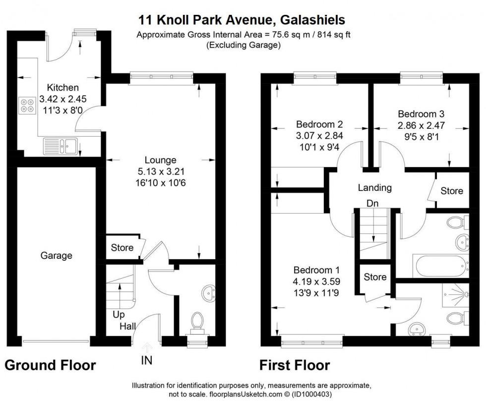 Floorplan for Knoll Park Avenue, Galashiels