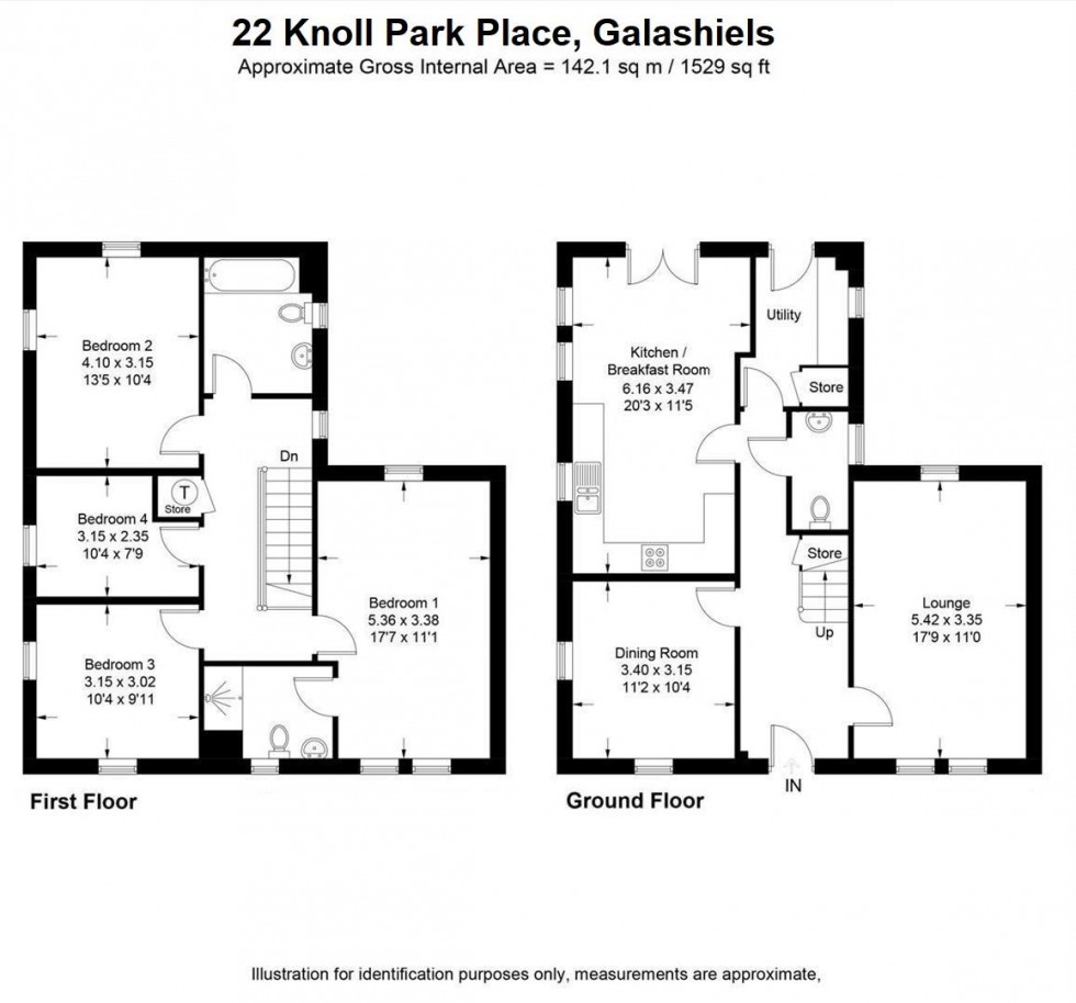 Floorplan for 22 Knoll Park Place, Galashiels