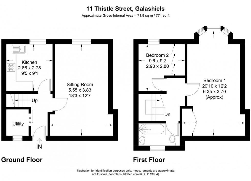 Floorplan for Thistle Street, Galashiels