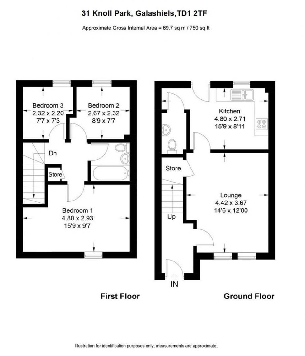 Floorplan for 31 Knoll Park, Galashiels