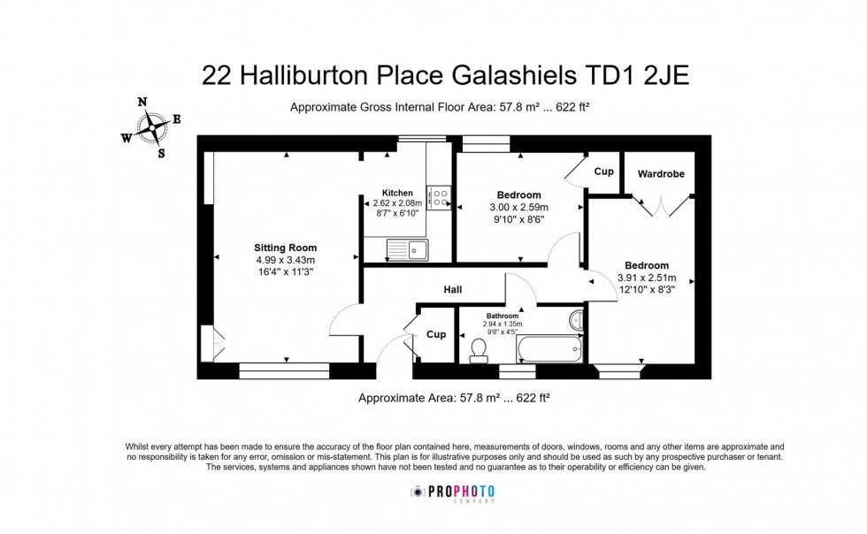 Floorplan for 22 Halliburton Place, Galashiels