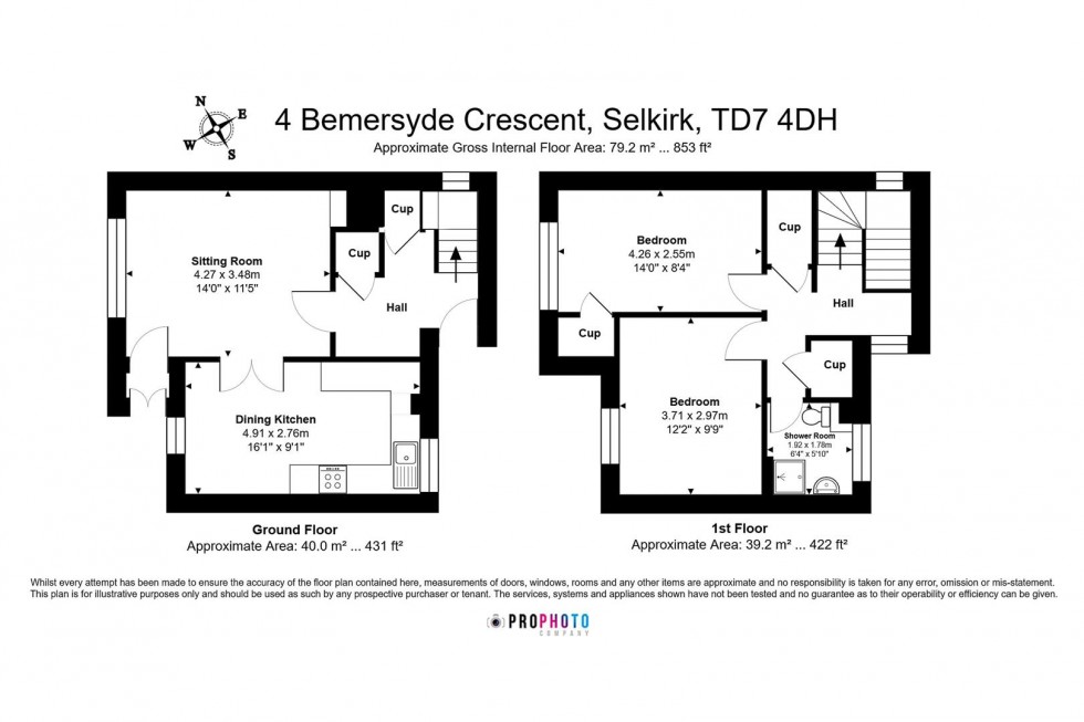 Floorplan for 4 Bemersyde Crescent, Selkirk