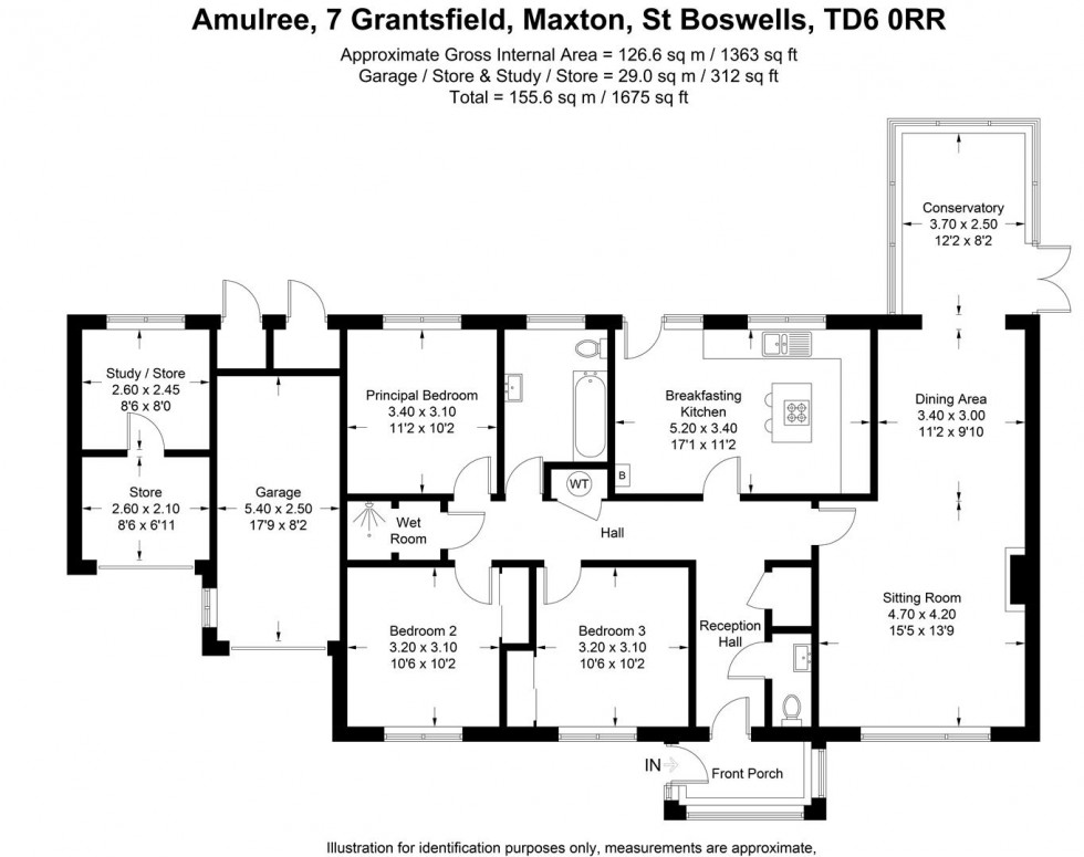 Floorplan for Amulree, 7 Grantsfield, Maxton, Melrose