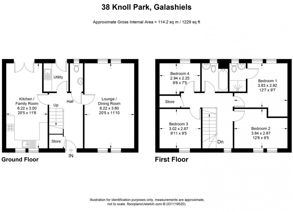 Floorplan for Knoll Park, Galashiels