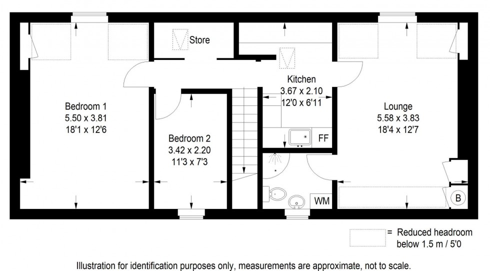 Floorplan for 86 Halliburton Place, Galashiels, TD1 2JG