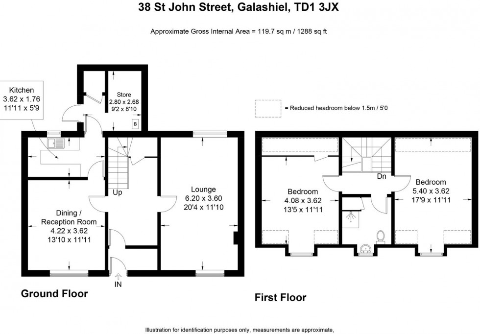 Floorplan for 38 St. John Street, Galashiels