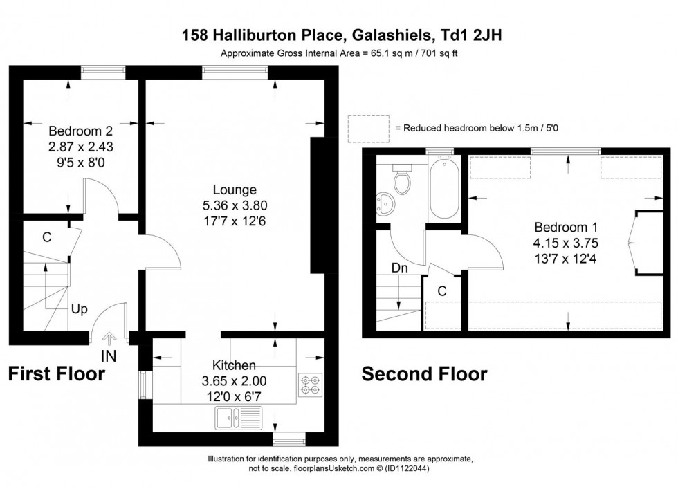 Floorplan for 158 Halliburton Place, Galashiels