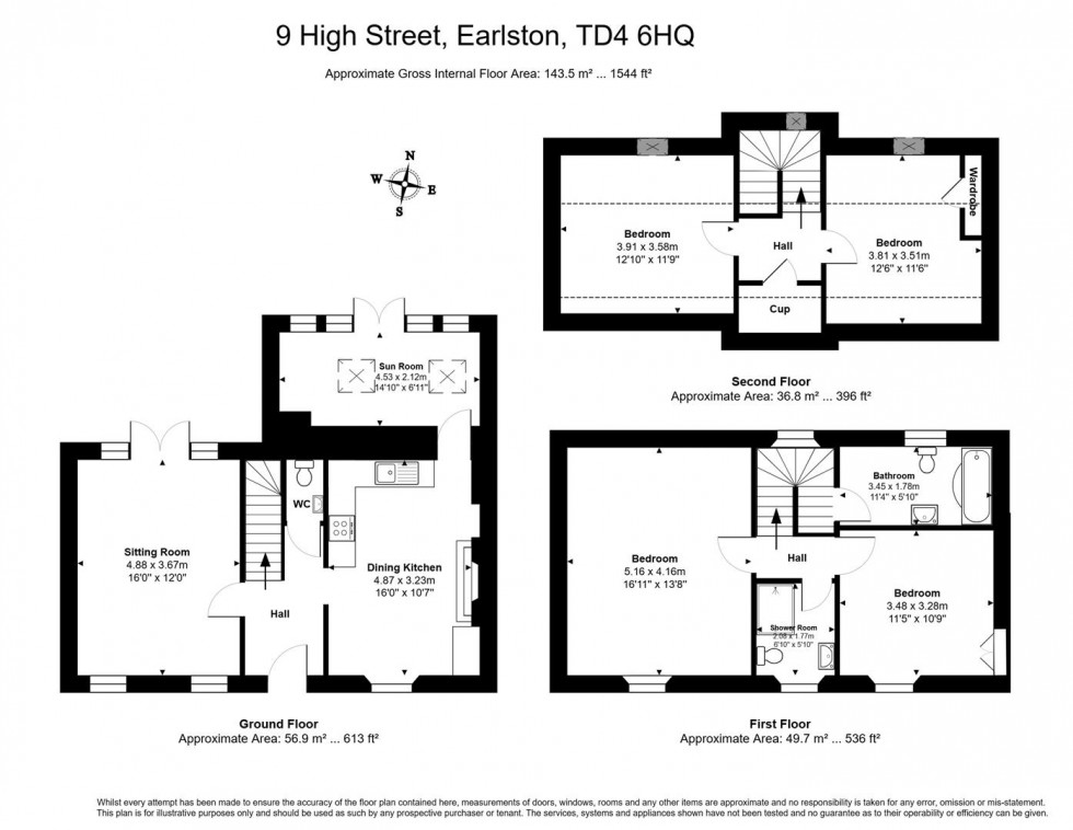 Floorplan for 9 High Street, Earlston