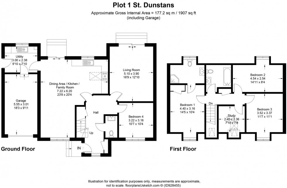 Floorplan for 1 St Dunstan, Lilliesleaf, Melrose