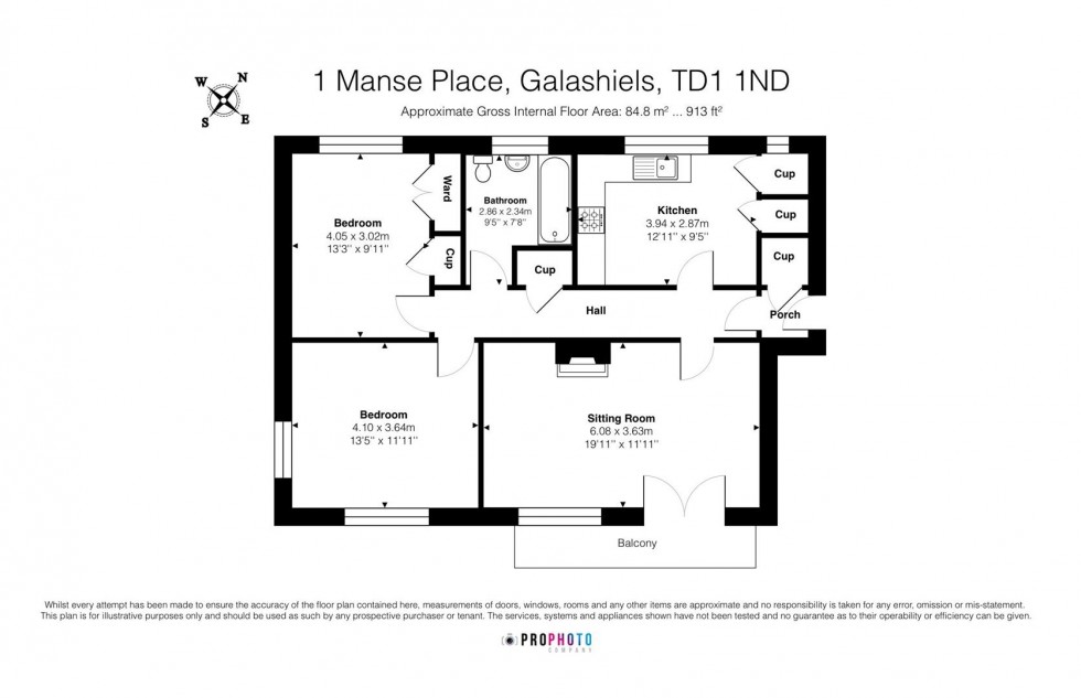 Floorplan for Manse Place, Galashiels