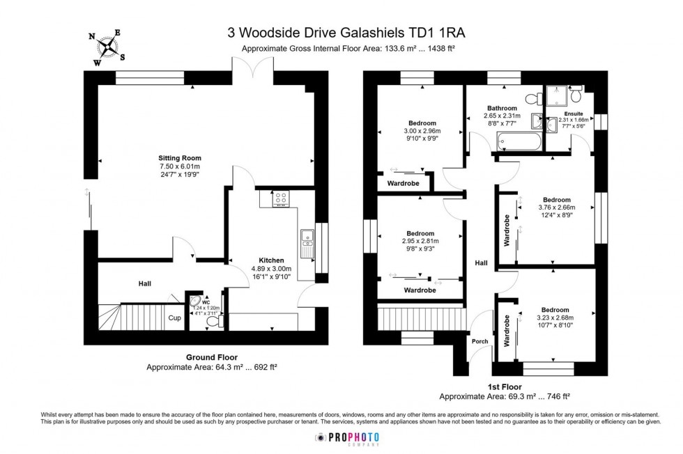 Floorplan for Woodside Drive, Galashiels