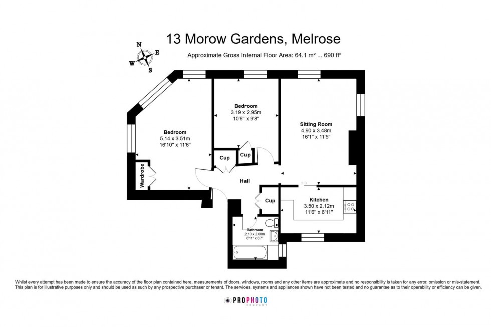 Floorplan for 13 Morow Gardens, Melrose