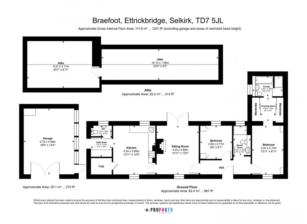 Floorplan for Ettrickbridge, Selkirk