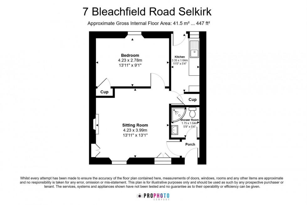 Floorplan for Bleachfield Road, Selkirk