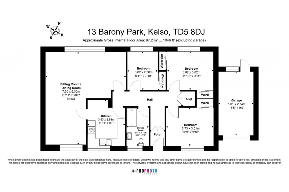 Floorplan for Barony Park, Kelso