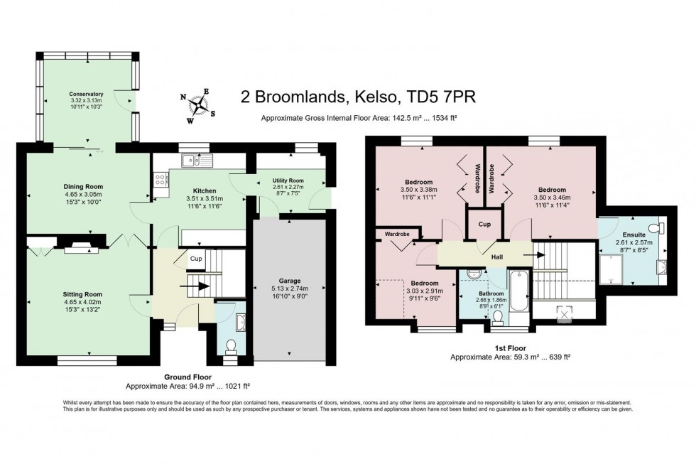 Floorplan for 2 Broomlands, Kelso