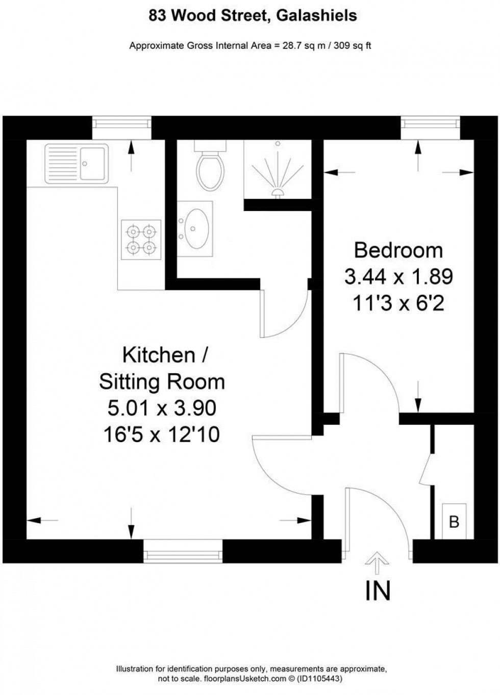 Floorplan for Wood Street, Galashiels