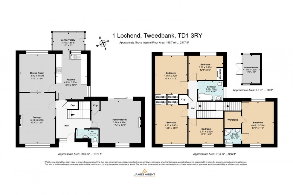 Floorplan for 1 Lochend, Tweedbank