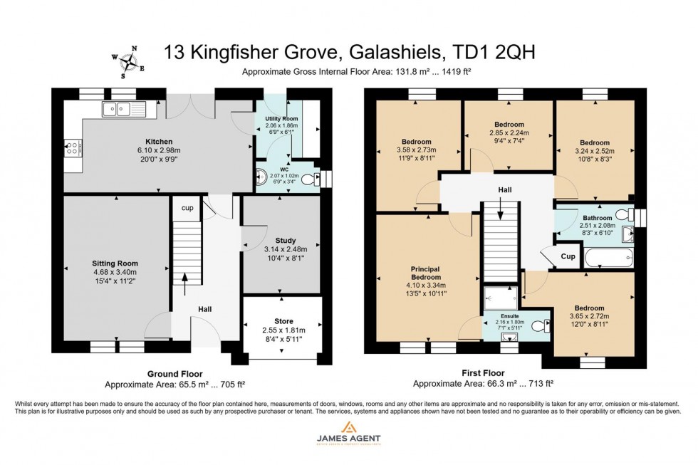 Floorplan for Kingfisher Grove, Galashiels