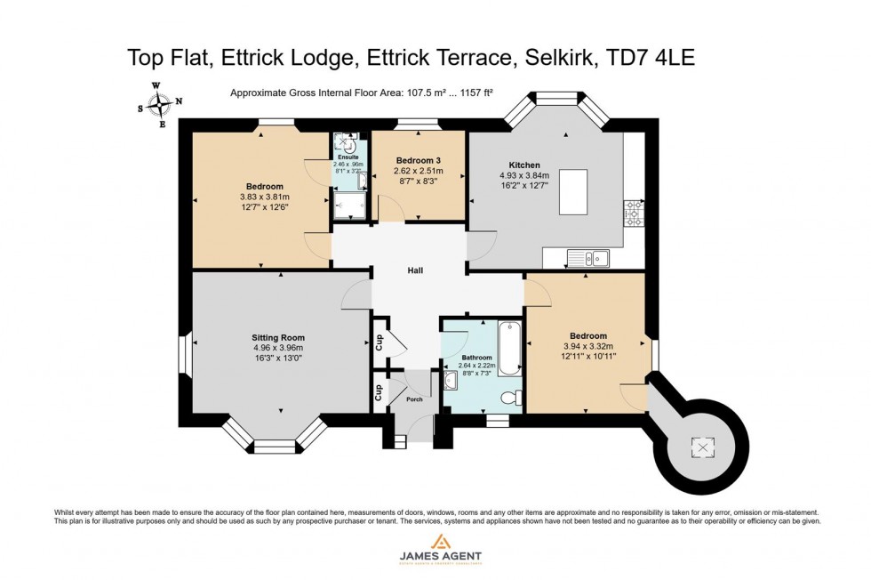 Floorplan for Ettrick Terrace, Selkirk