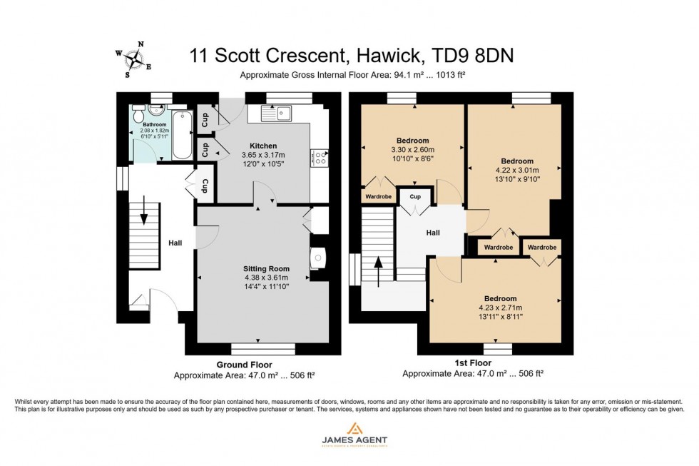 Floorplan for 11 Scott Crescent, Hawick