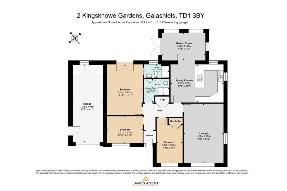 Floorplan for 2 Kingsknowe Gardens, Galashiels