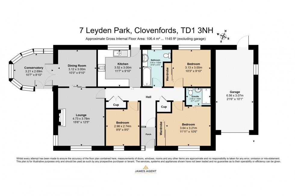 Floorplan for 7 Leyden Park, Clovenfords, Galashiels