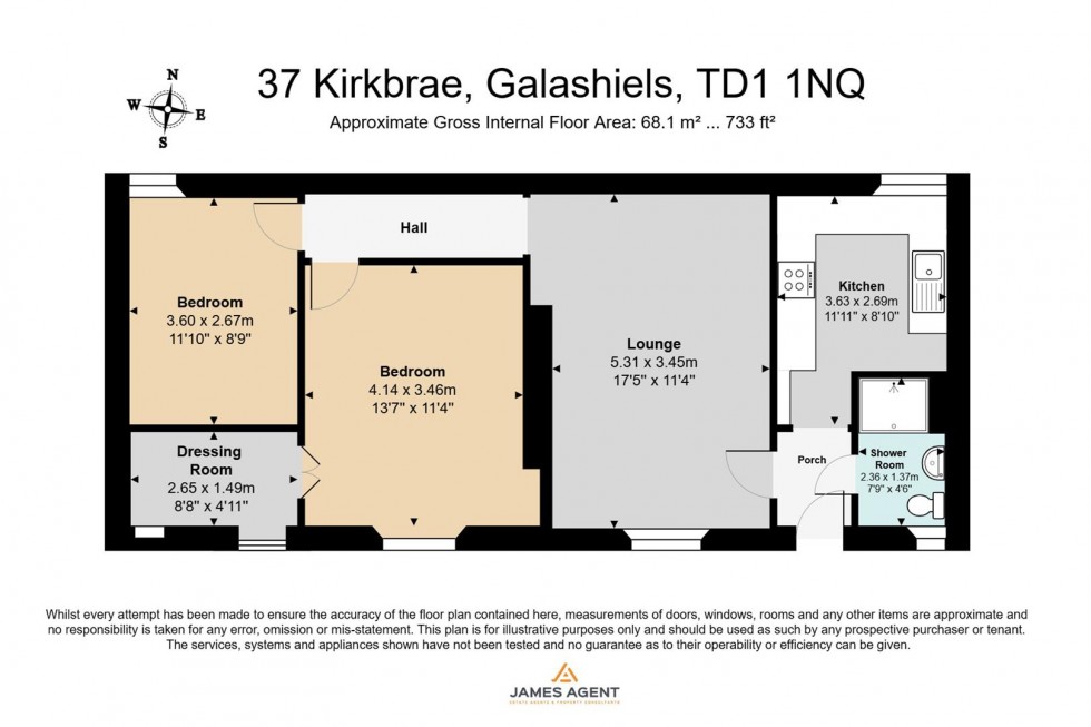 Floorplan for 37 Kirkbrae, Galashiels