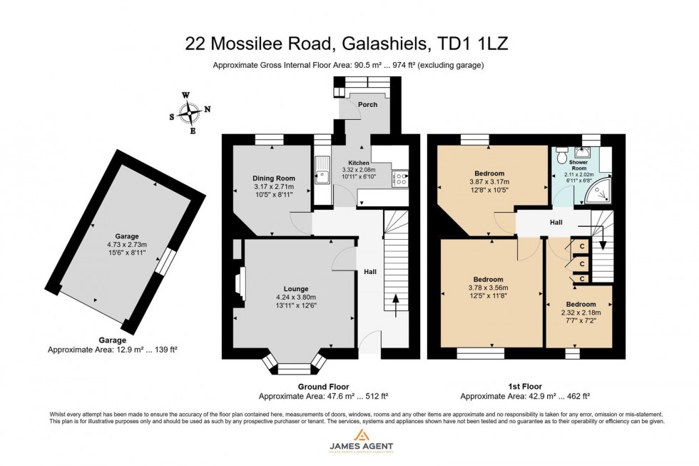 Floorplan for Mossilee Road, Galashiels