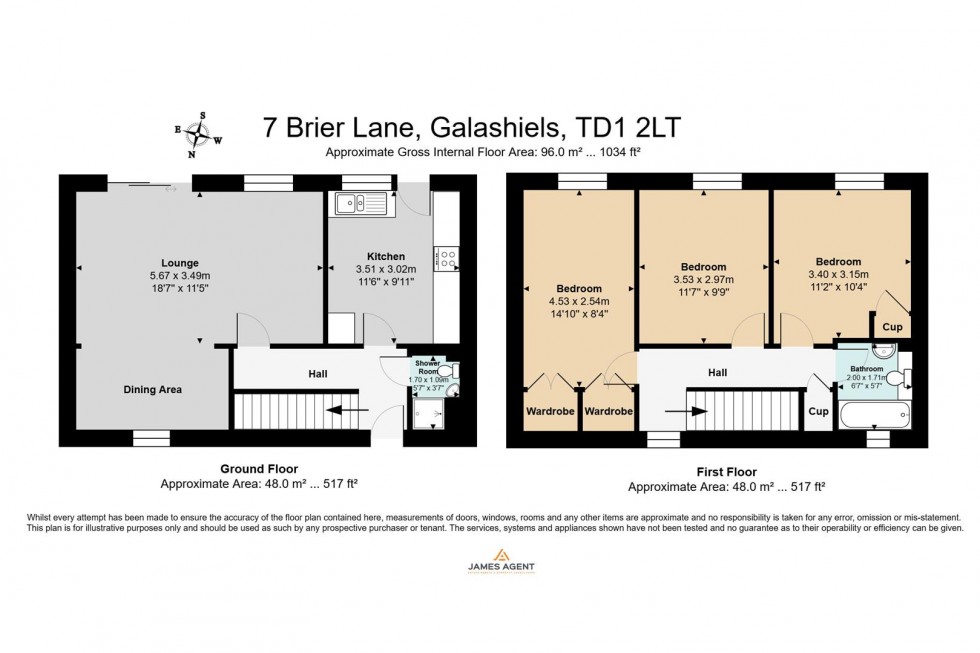 Floorplan for 7 Brier Lane, Galashiels