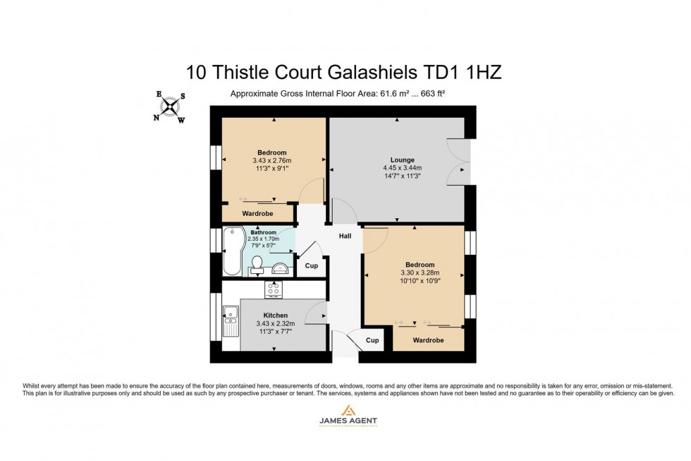 Floorplan for 10 Thistle Court, Galashiels